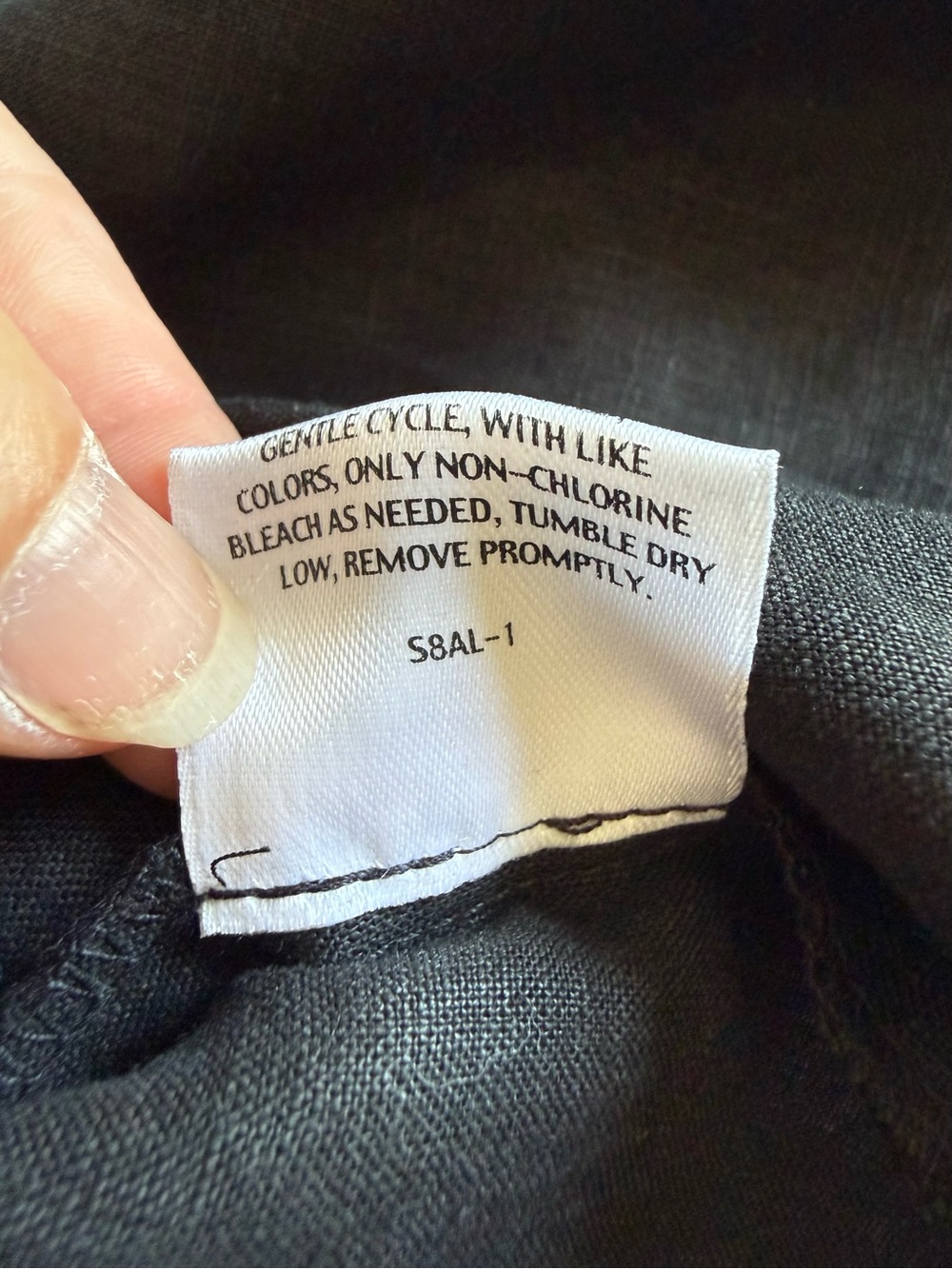 Eileen Fisher 100% Irish Linen Sleeveless Top XL Black Lagenlook Quiet Luxury - Picture 8 of 8